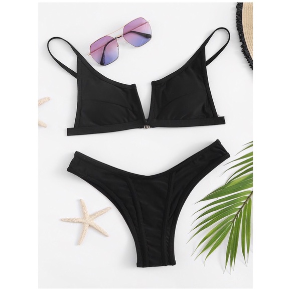 v cut high leg bikini bottoms